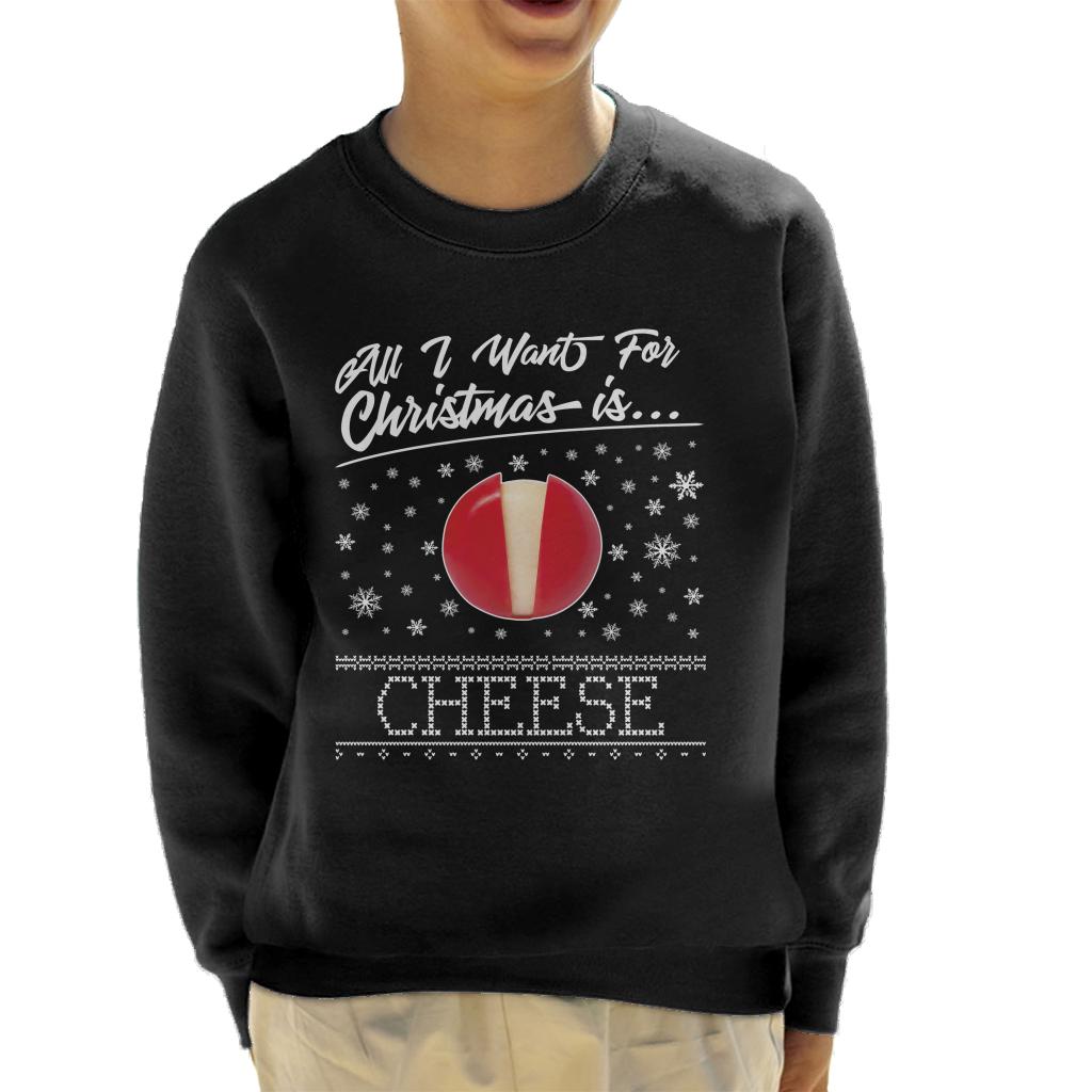Baby Bel Christmas All I Want For Is Cheese Kid's Sweatshirt product image 1