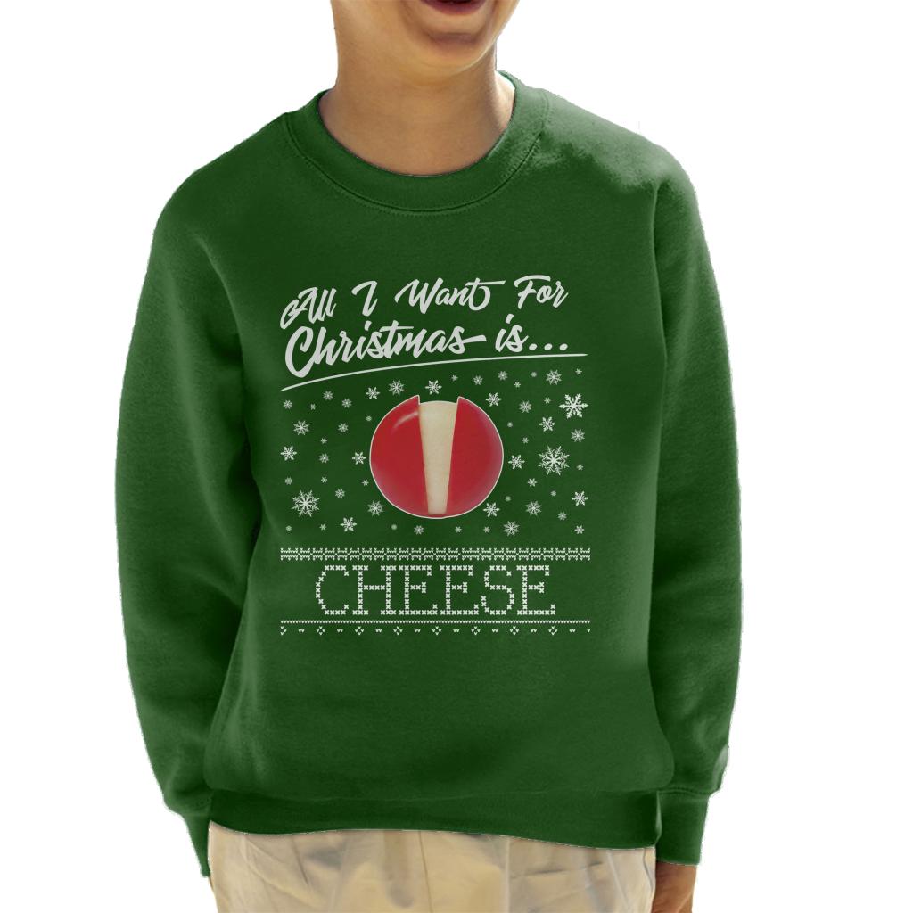 Baby Bel Christmas All I Want For Is Cheese Kid's Sweatshirt product image 6