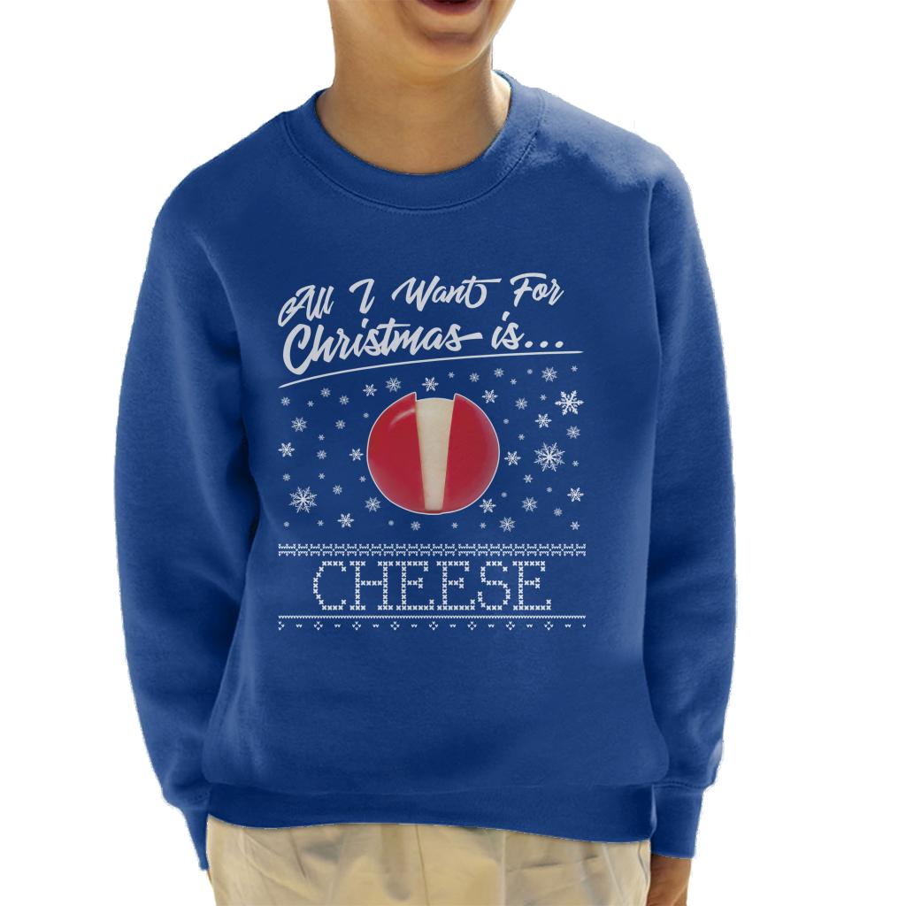 Baby Bel Christmas All I Want For Is Cheese Kid's Sweatshirt product image 4