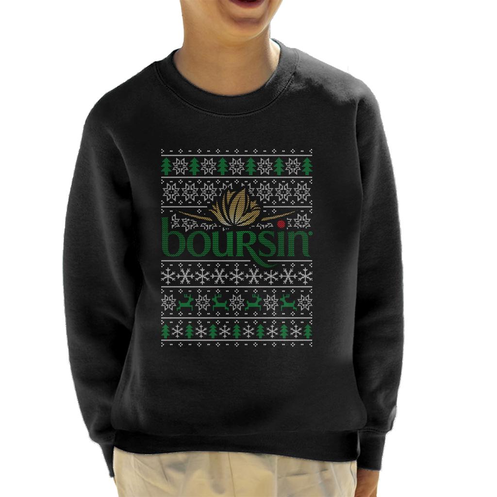 Boursin Christmas Knit Pattern Kid's Sweatshirt product image 1