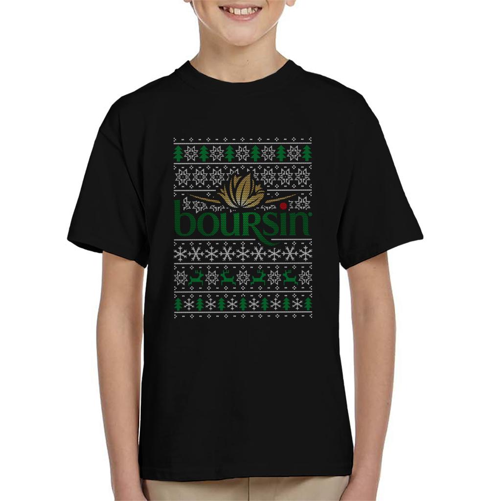 Boursin Christmas Knit Pattern Kid's T-Shirt product image 1