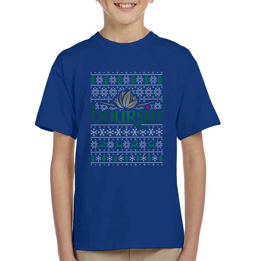 Boursin Christmas Knit Pattern Kid's T-Shirt product image 4