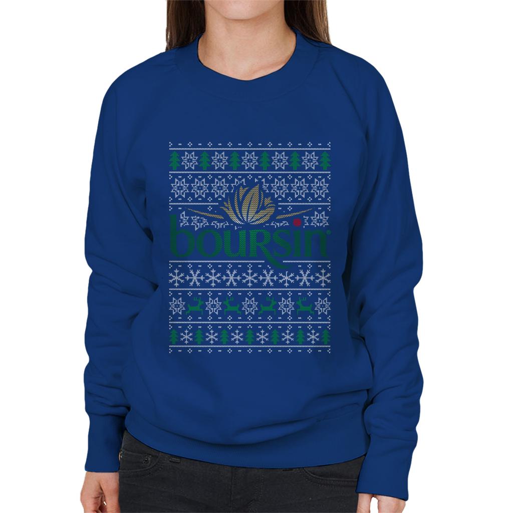 Boursin Christmas Knit Pattern Women's Sweatshirt product image 4