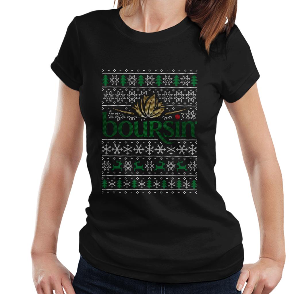 Boursin Christmas Knit Pattern Women's T-Shirt product image 1