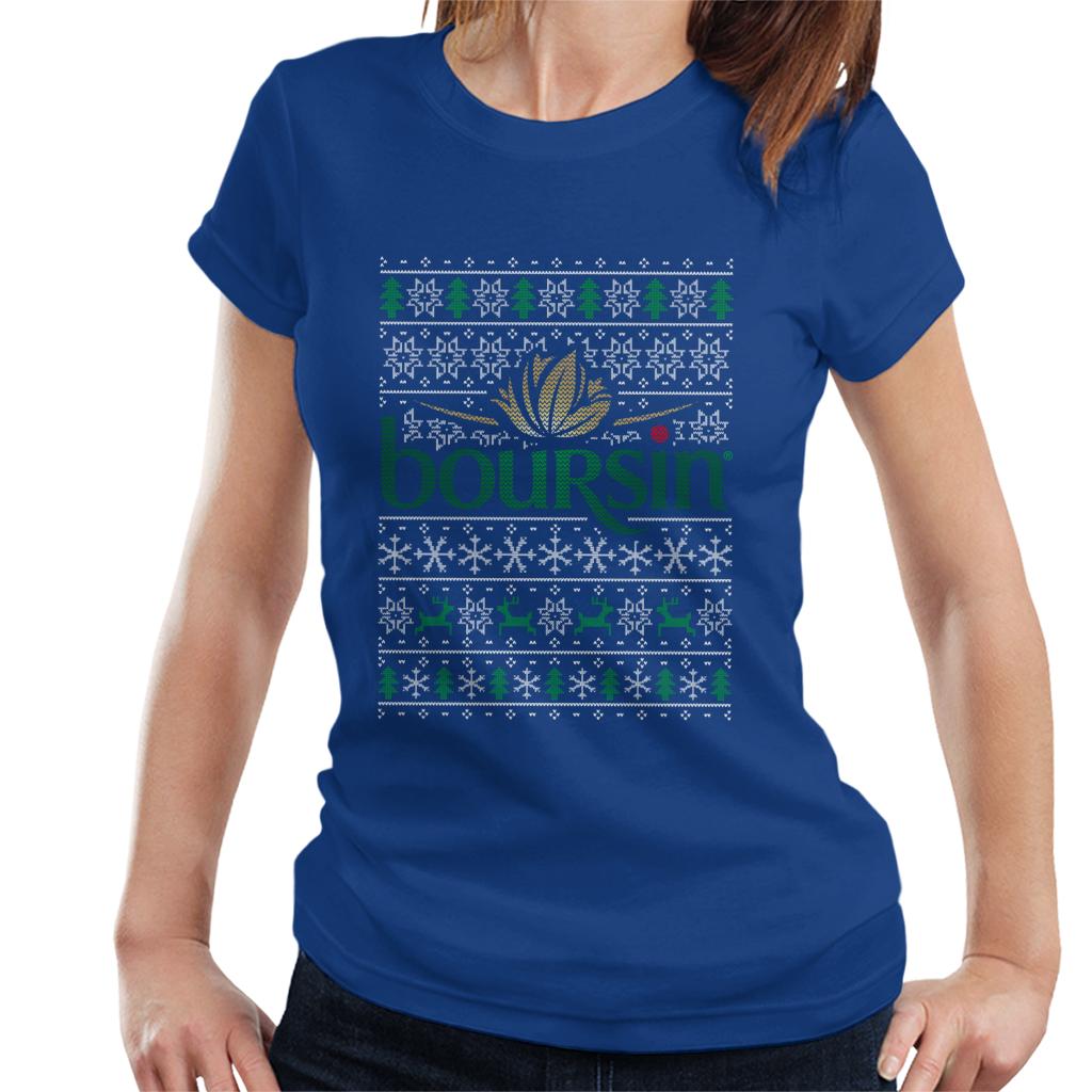 Boursin Christmas Knit Pattern Women's T-Shirt product image 4