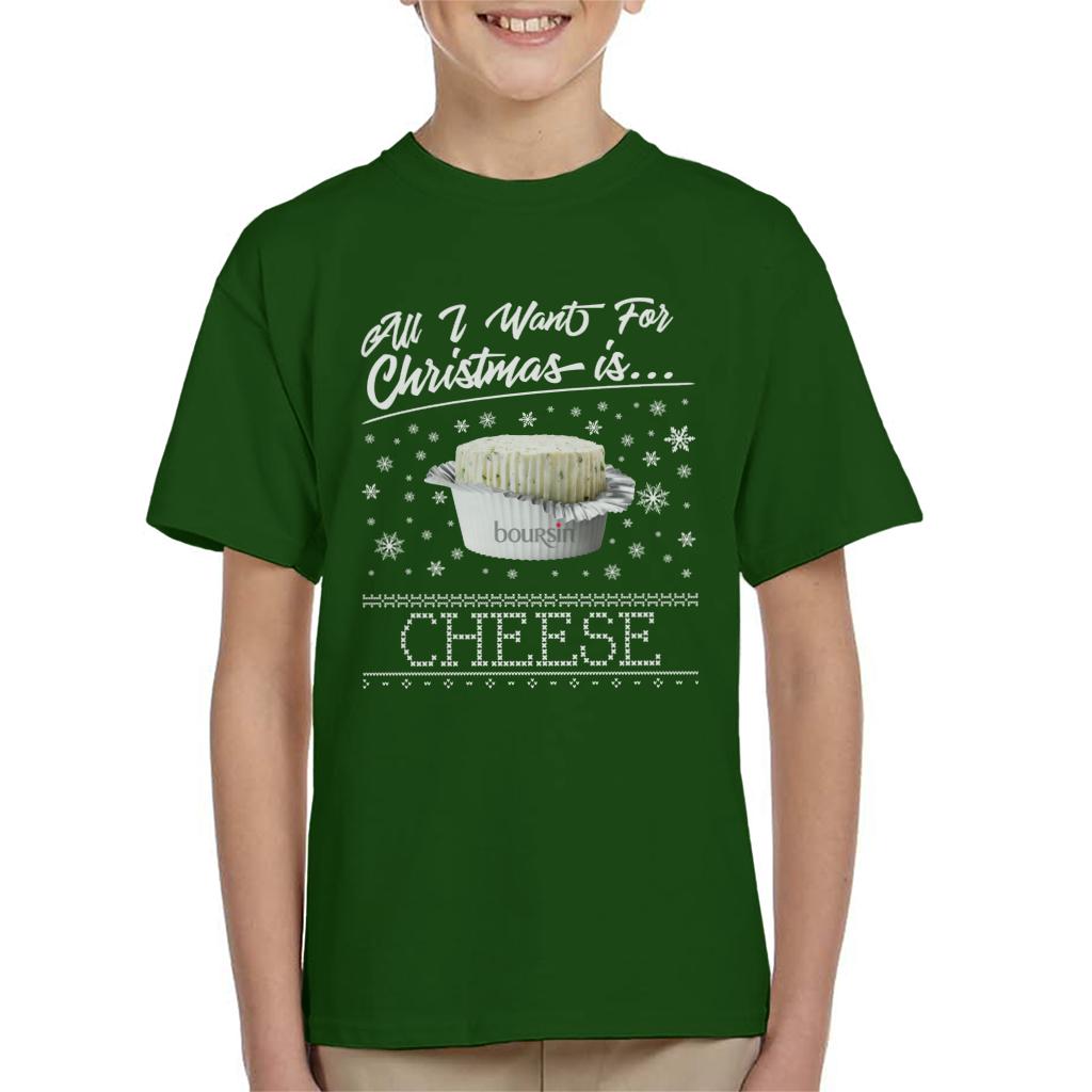 Boursin Christmas All I Want For Is Cheese Kid's T-Shirt product image 4