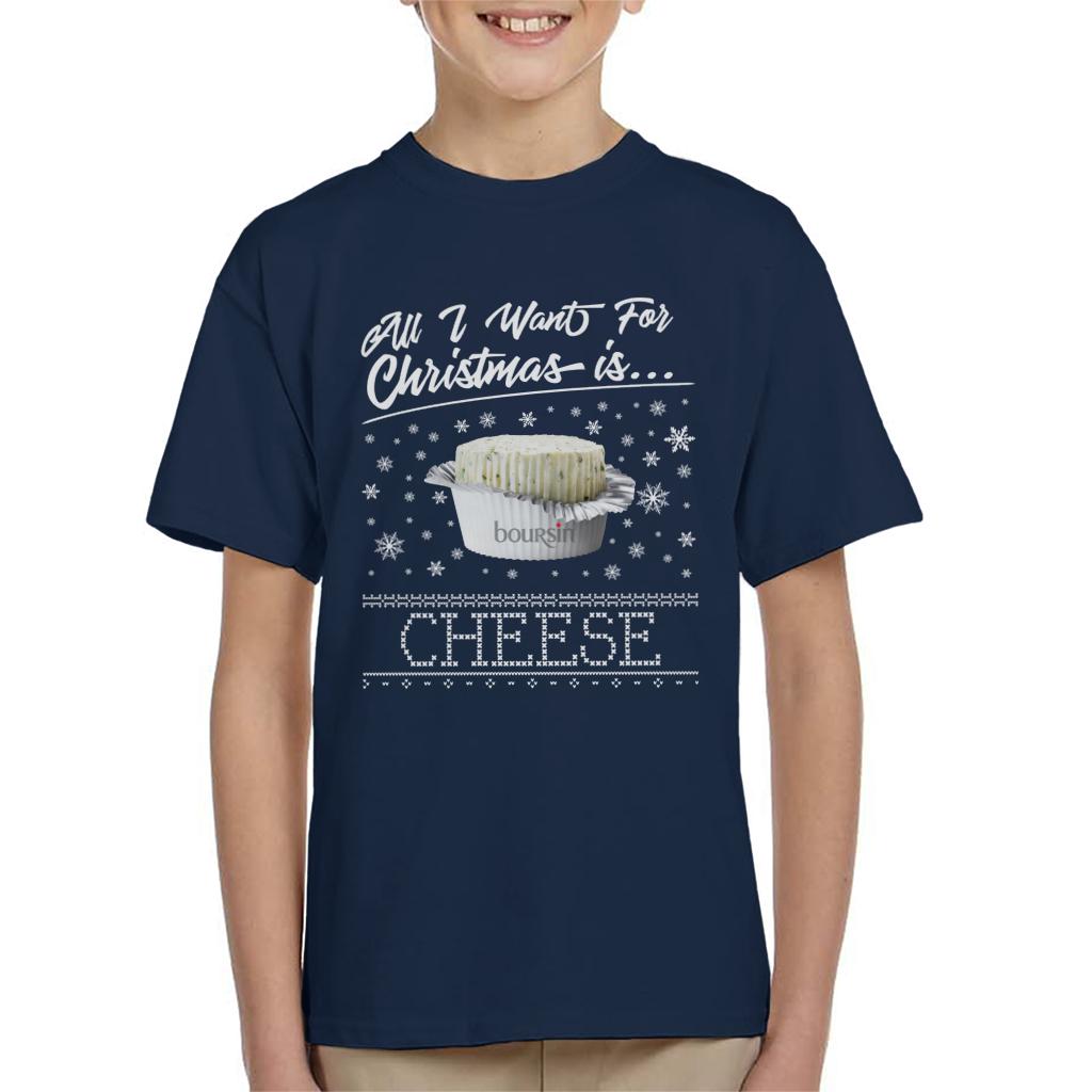 Boursin Christmas All I Want For Is Cheese Kid's T-Shirt product image 1
