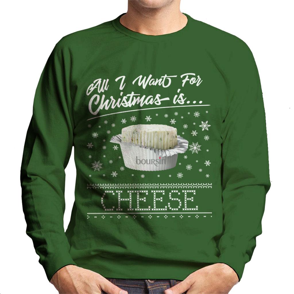 Boursin Christmas All I Want For Is Cheese Men's Sweatshirt product image 4