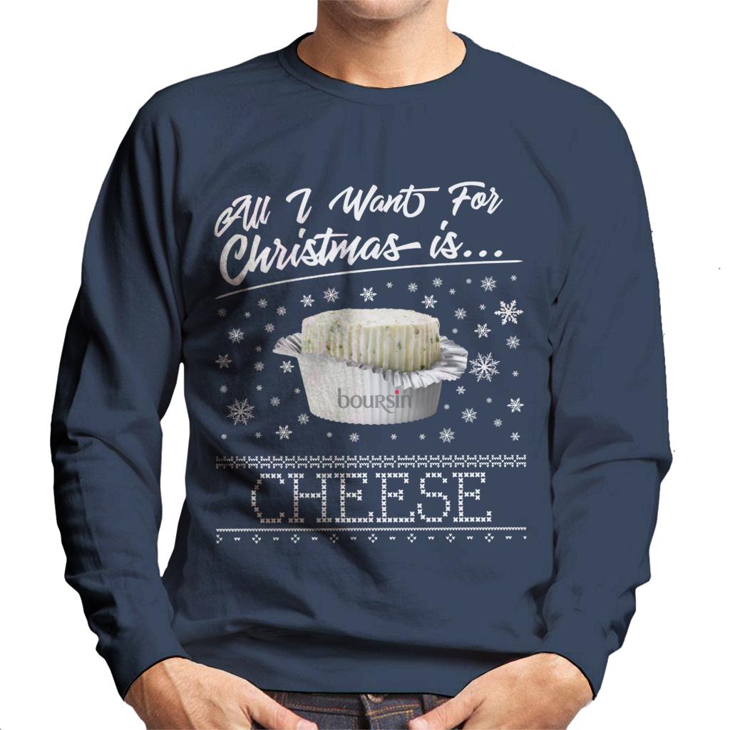 Boursin Christmas All I Want For Is Cheese Men's Sweatshirt product image 1