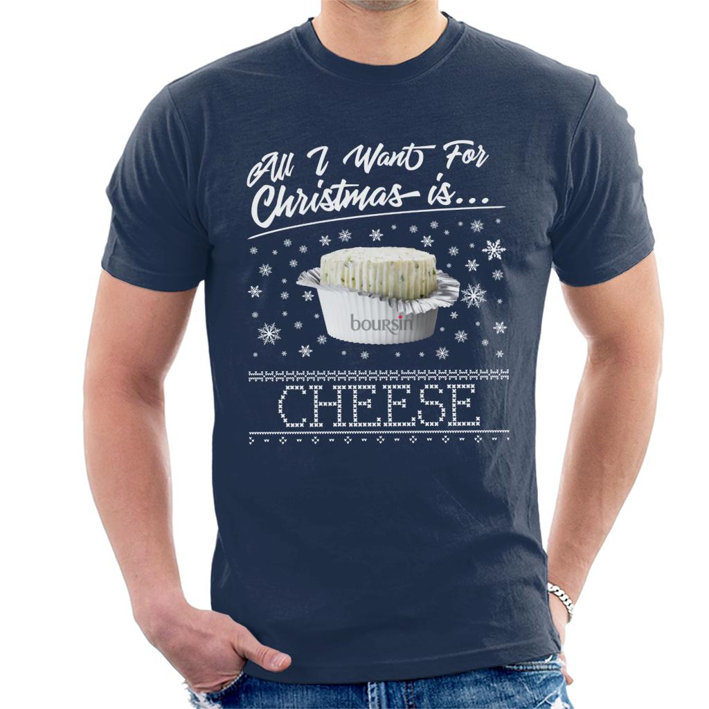 Boursin Christmas All I Want For Is Cheese Men's T-Shirt product image 1