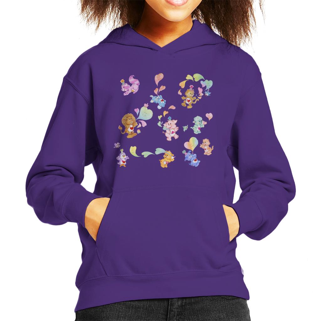 Care Bears Love Heart Montage Kid's Hooded Sweatshirt product image 1