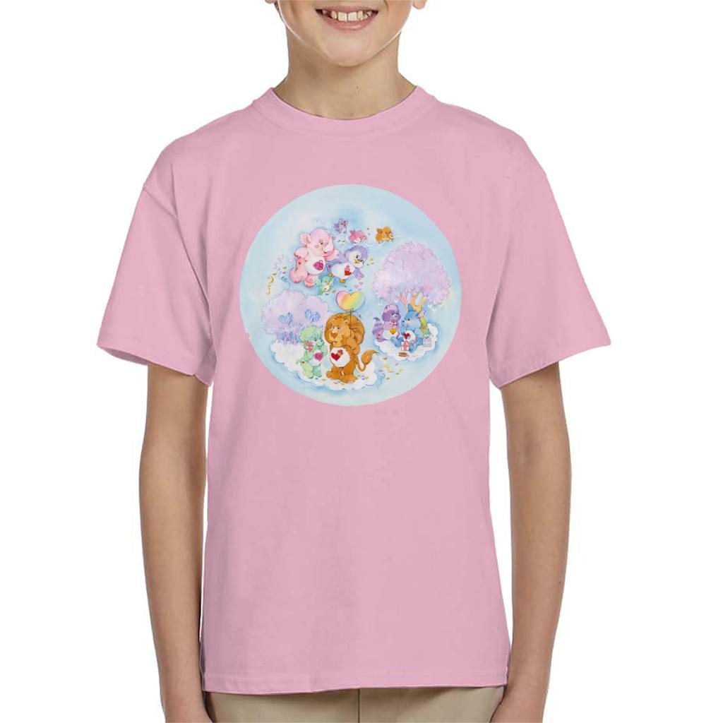 Care Bears Brave Heart Lion Pink Trees Kid's T-Shirt product image 6