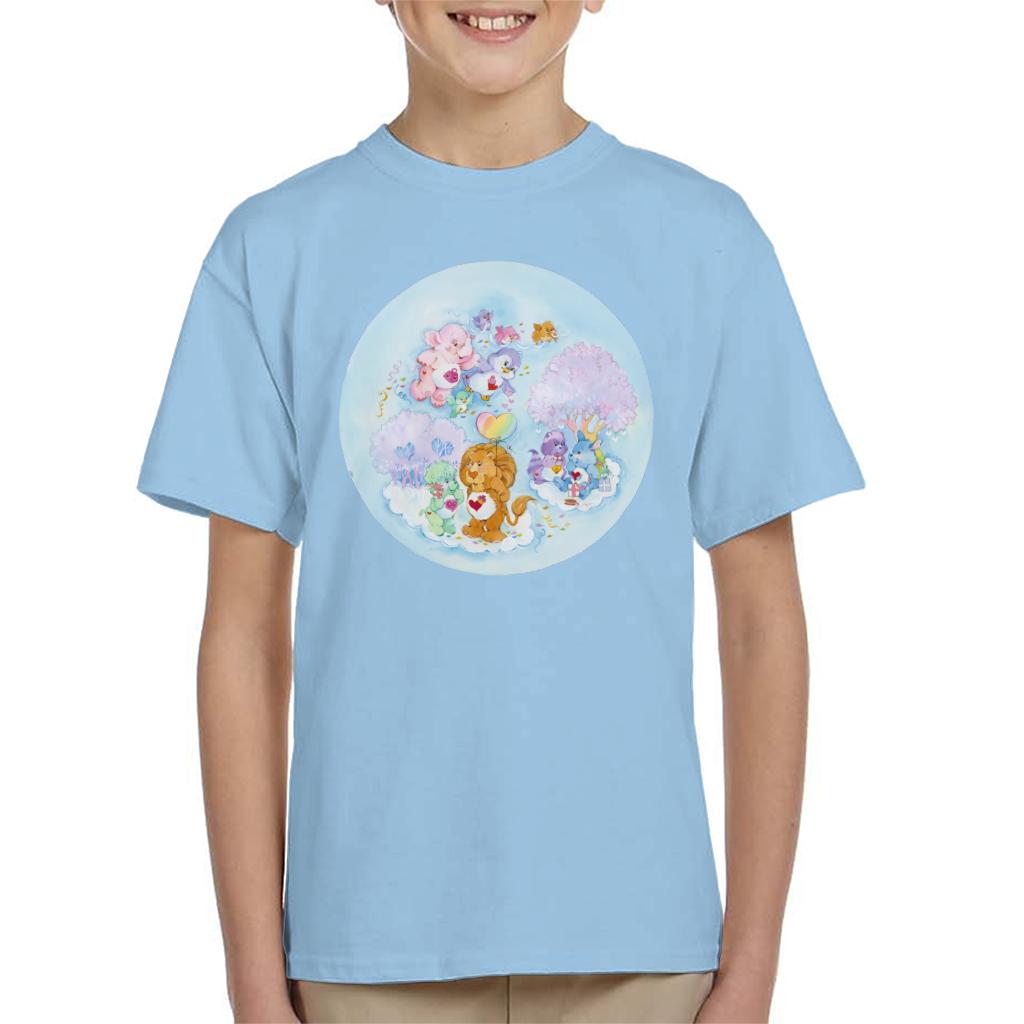 Care Bears Brave Heart Lion Pink Trees Kid's T-Shirt product image 4