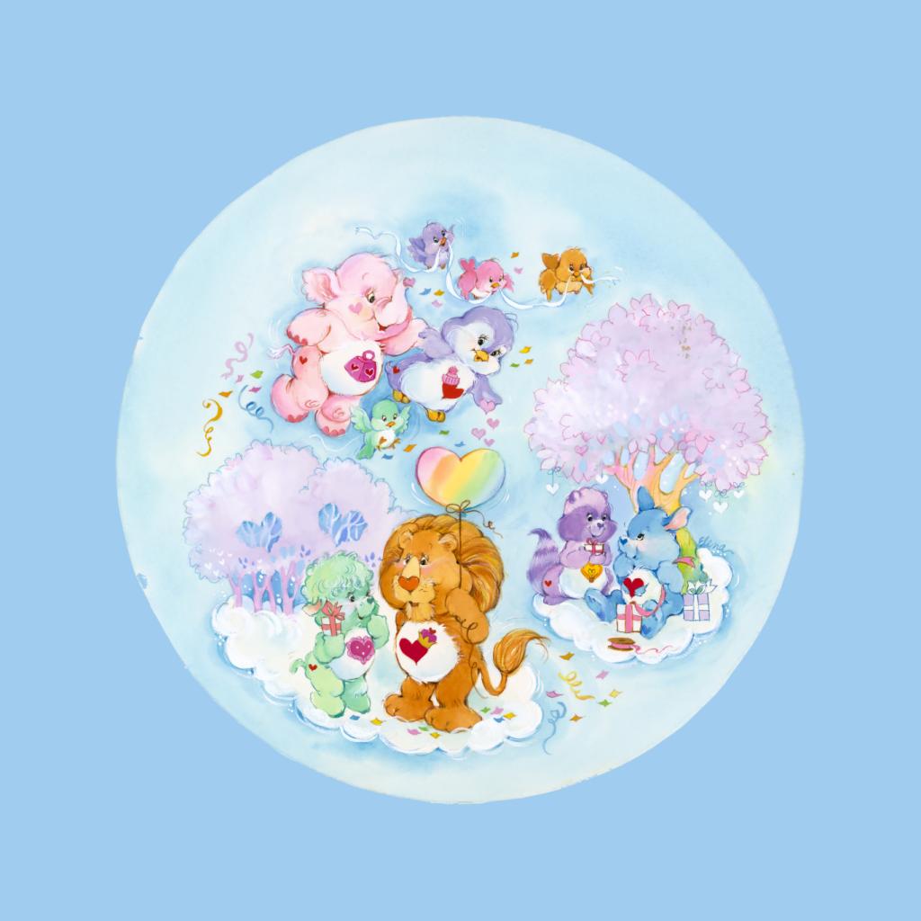 Care Bears Brave Heart Lion Pink Trees Men's Hooded product image 5