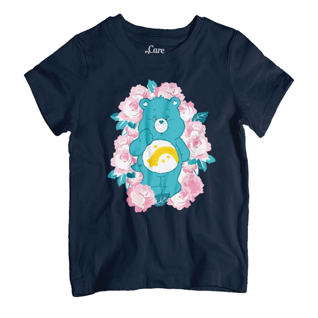 Care Bears Wish Bear Pink Flowers Kid's T-Shirt product image 1