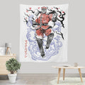Crimson Dictator Sumi-e - Wall Tapestry