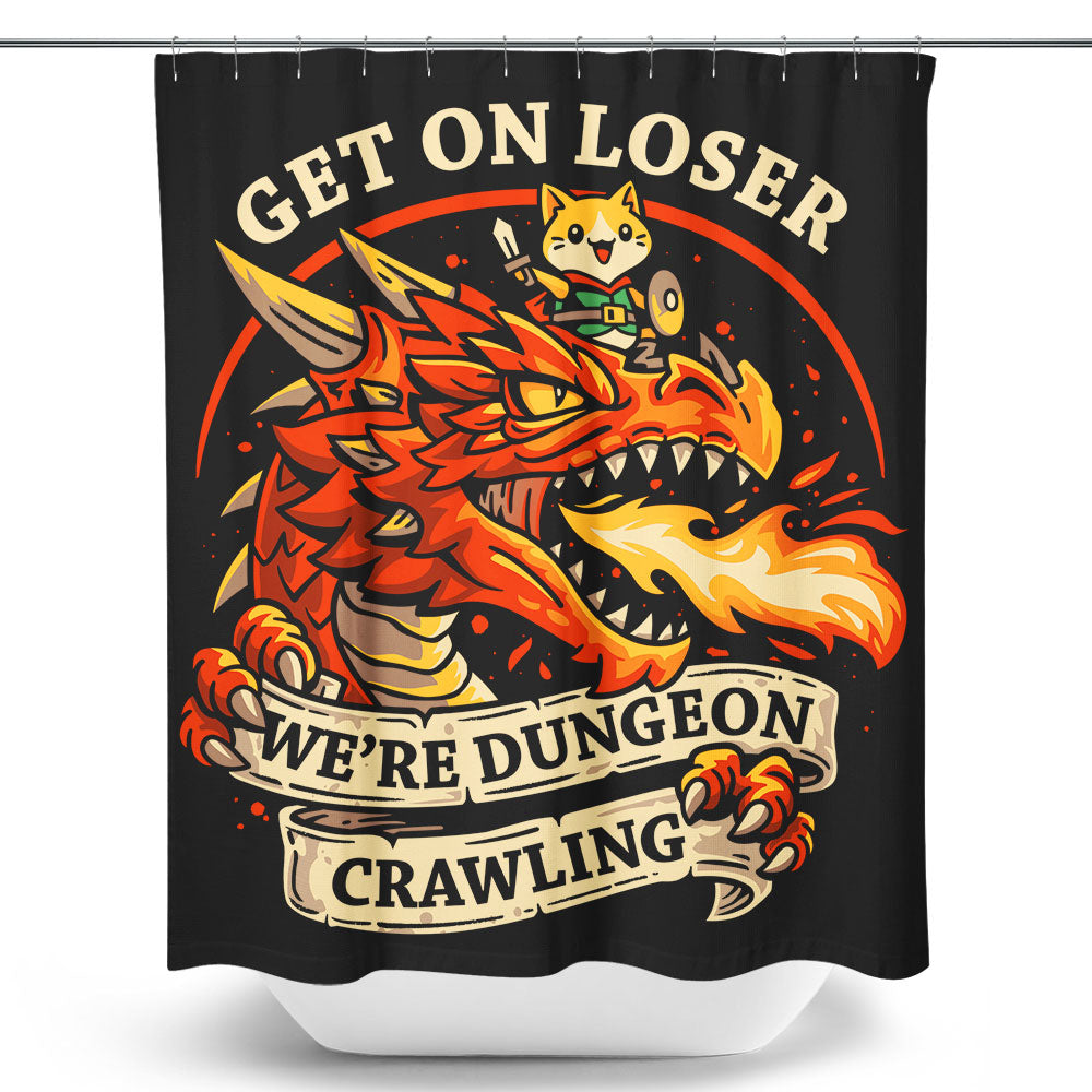 Dungeon Crawling Dragon - Shower Curtain