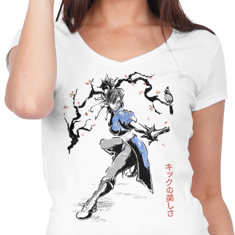 Kicking Beauty Sumi-e - Women's V-Neck product image 3