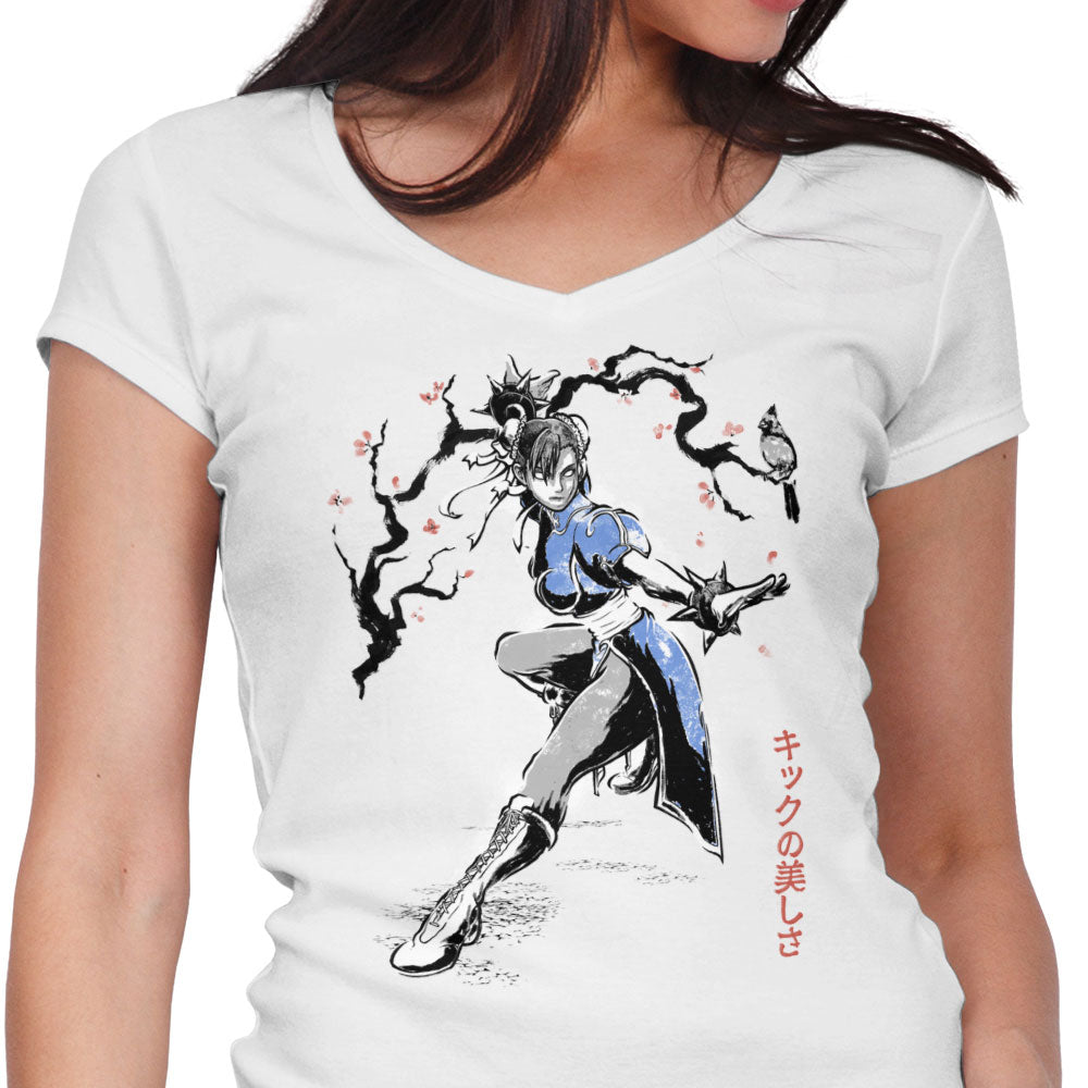 Kicking Beauty Sumi-e - Women's V-Neck product image 1
