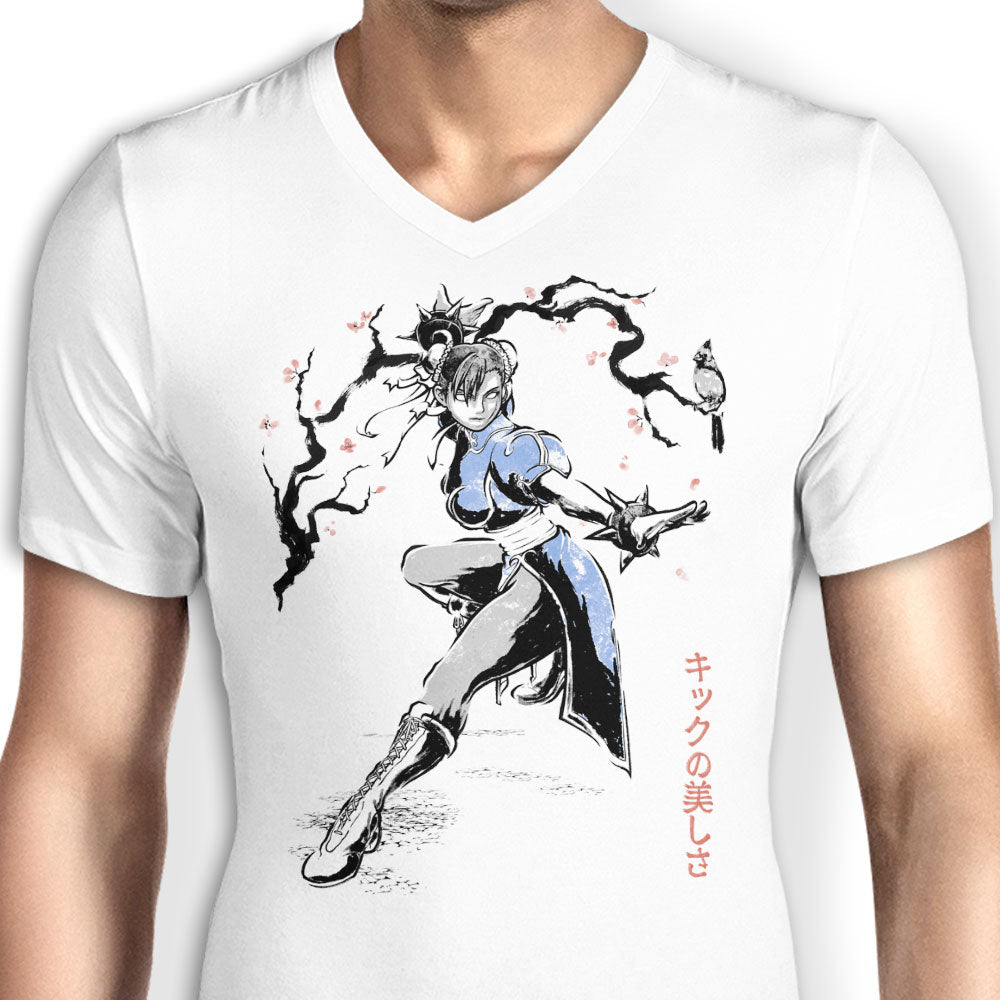 Kicking Beauty Sumi-e - Men's V-Neck product image 3