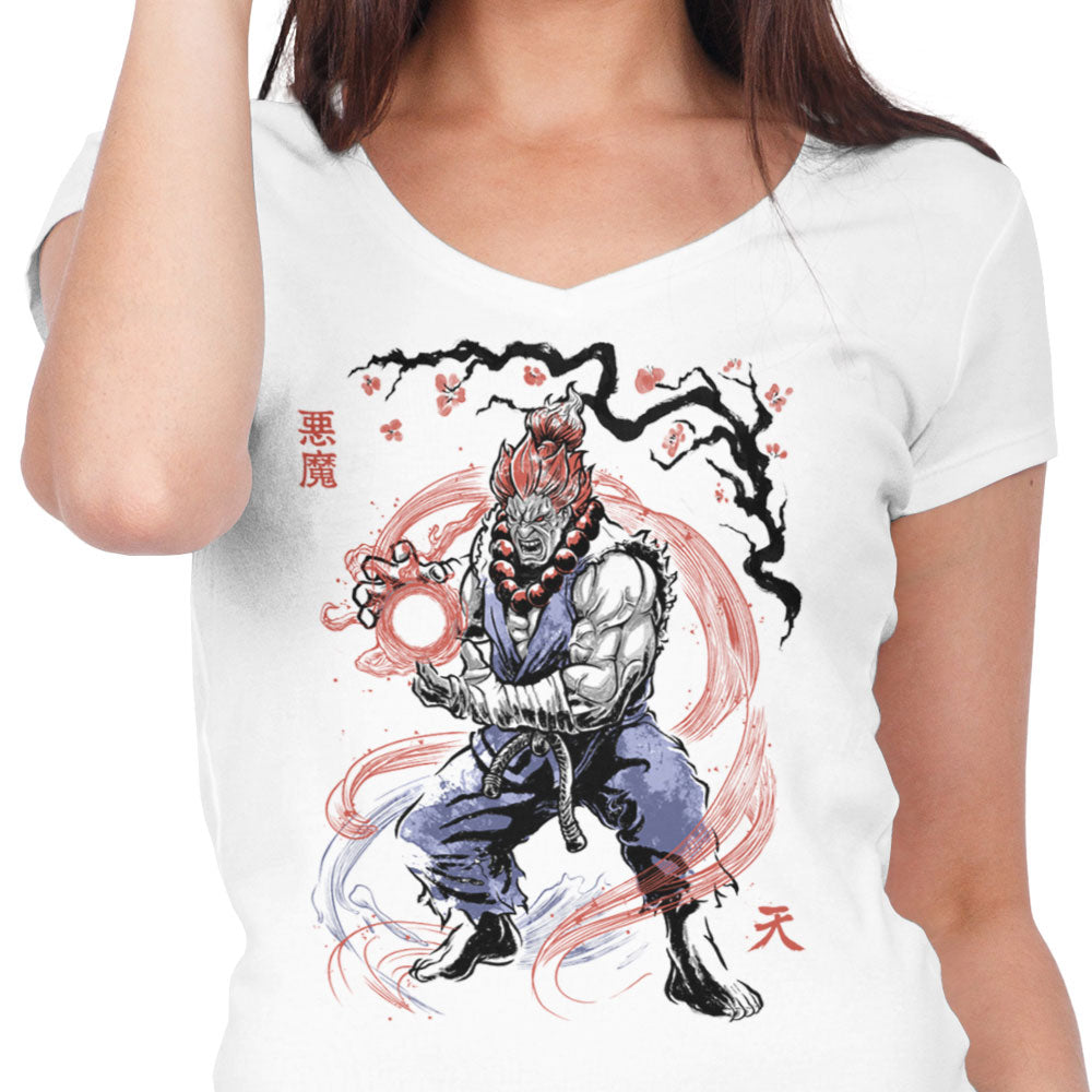 Master of the Fist Sumi-e - Women's V-Neck product image 3