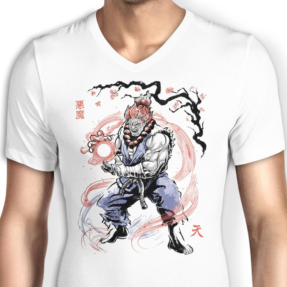 Master of the Fist Sumi-e - Men's V-Neck product image 3
