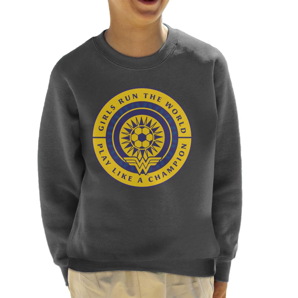 Wonder Woman Sports Girls Run The World Kid's Sweatshirt product image 4