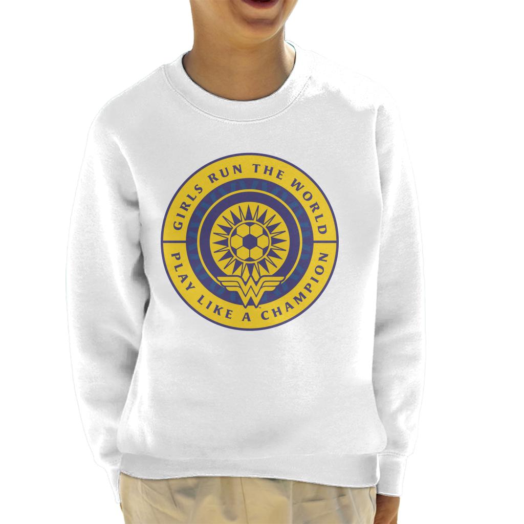 Wonder Woman Sports Girls Run The World Kid's Sweatshirt product image 6