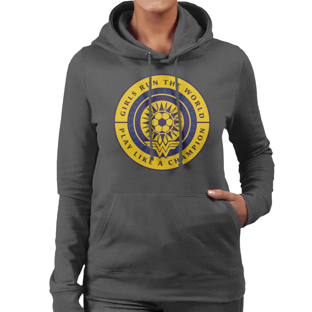 Wonder Woman Sports Girls Run The World Women's Hooded product image 4