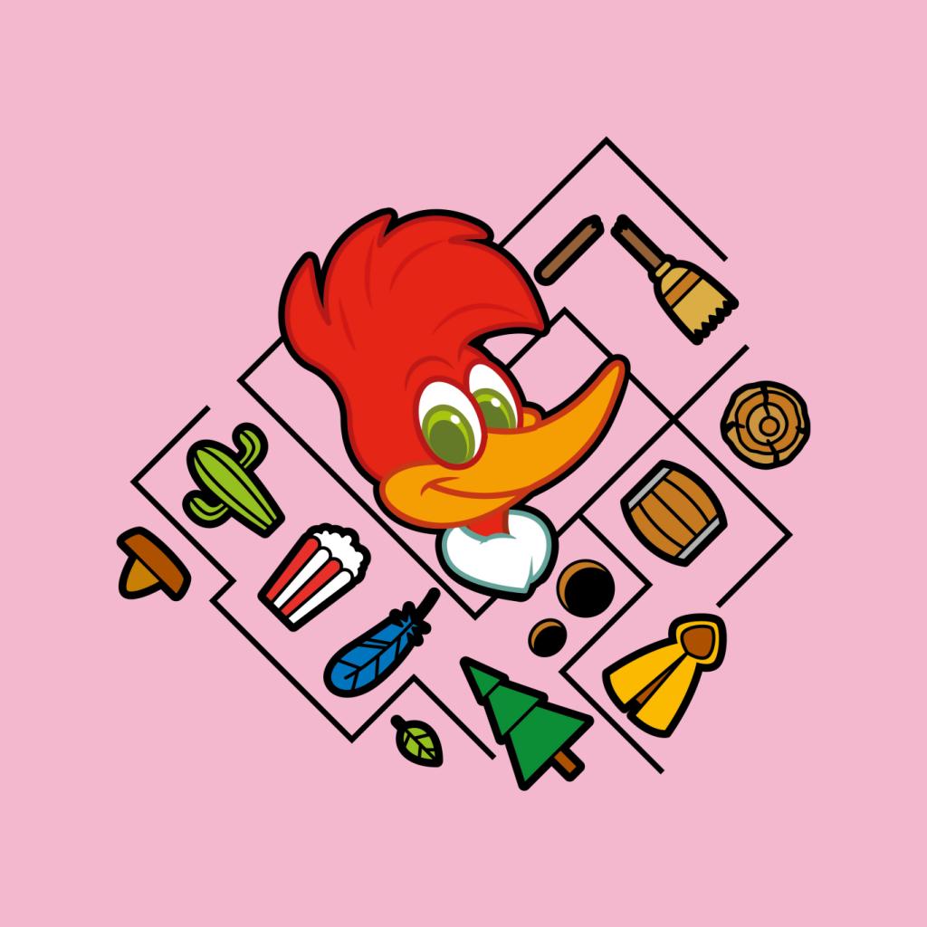 Woody Woodpecker Character Head With Icons Women's product image 7