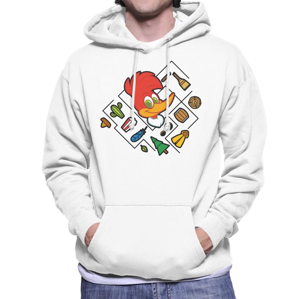 Woody Woodpecker Character Head With Icons Men's Hooded product image 1