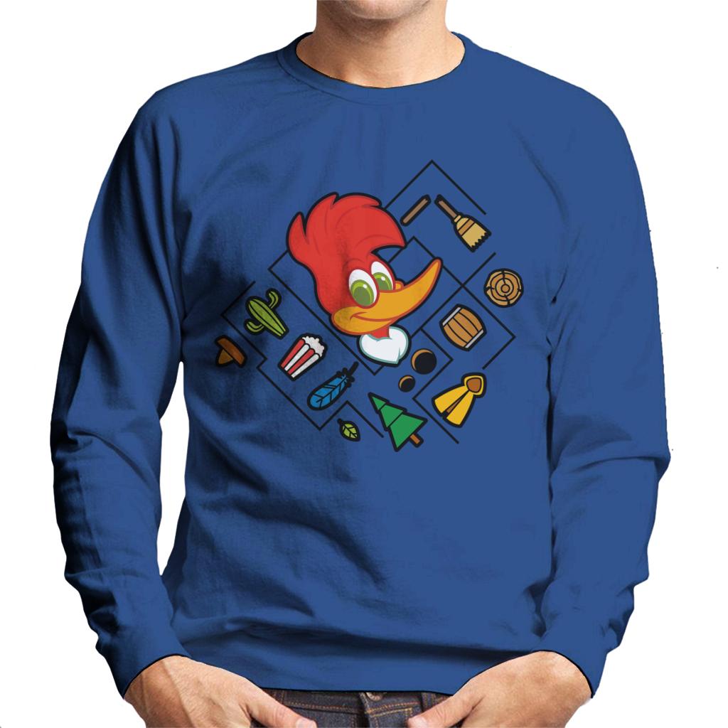 Woody Woodpecker Character Head With Icons Men's Sweatshirt product image 4