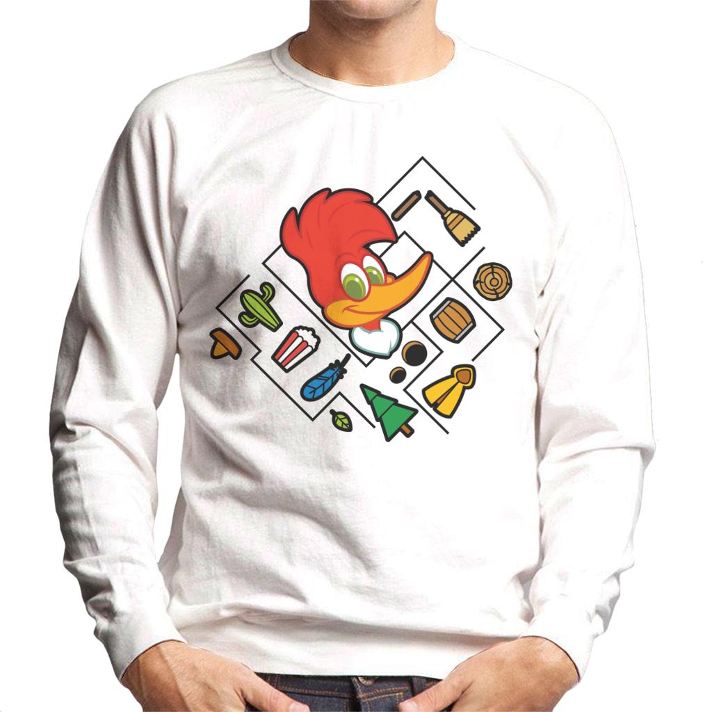 Woody Woodpecker Character Head With Icons Men's Sweatshirt product image 1