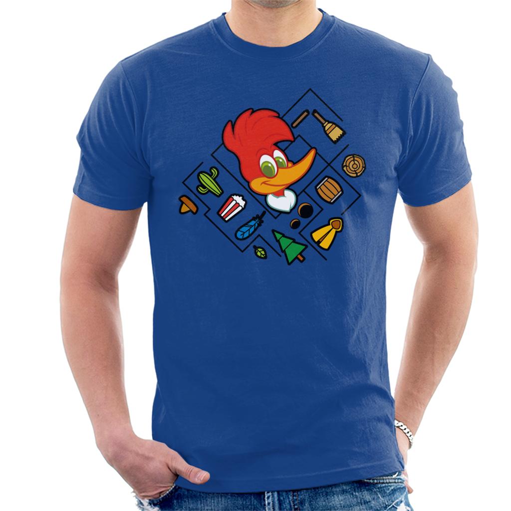 Woody Woodpecker Character Head With Icons Men's T-Shirt product image 4