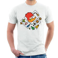 Woody Woodpecker Character Head With Icons Men's T-Shirt product image 1