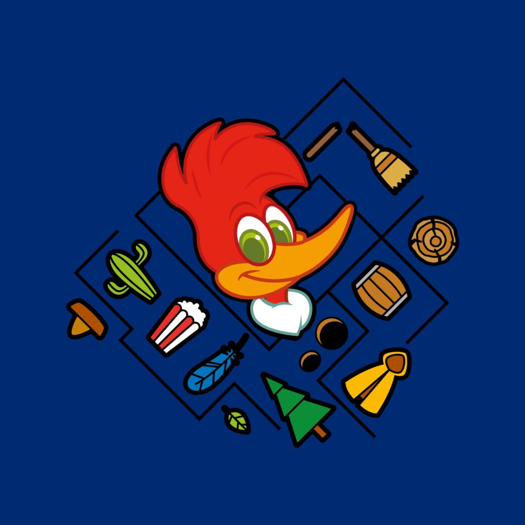 Woody Woodpecker Character Head With Icons Men's Sweatshirt product image 5
