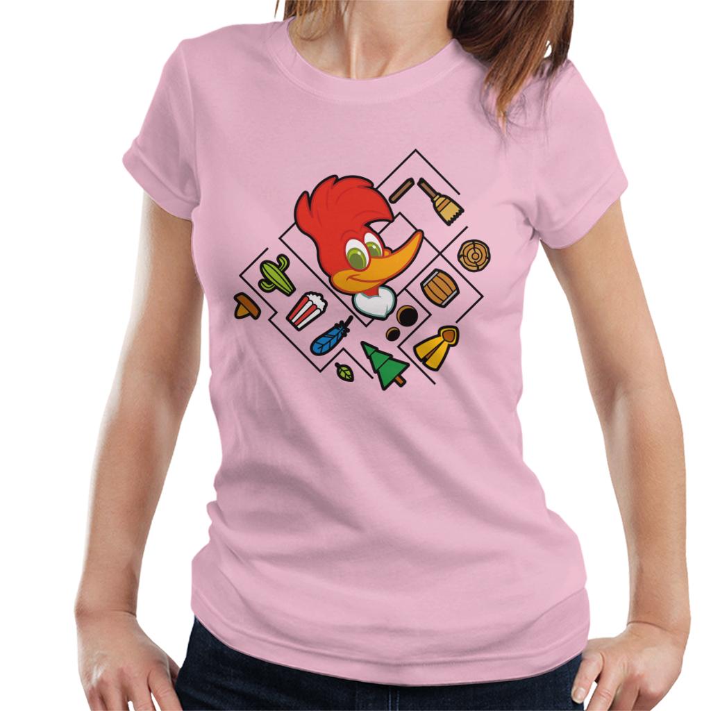 Woody Woodpecker Character Head With Icons Women's T-Shirt product image 6