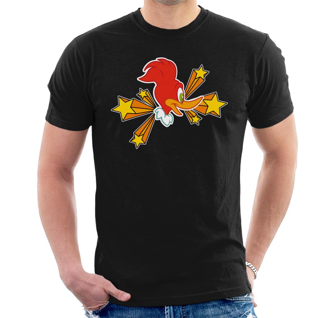 Woody Woodpecker Character Head With Stars Men's T-Shirt product image 1