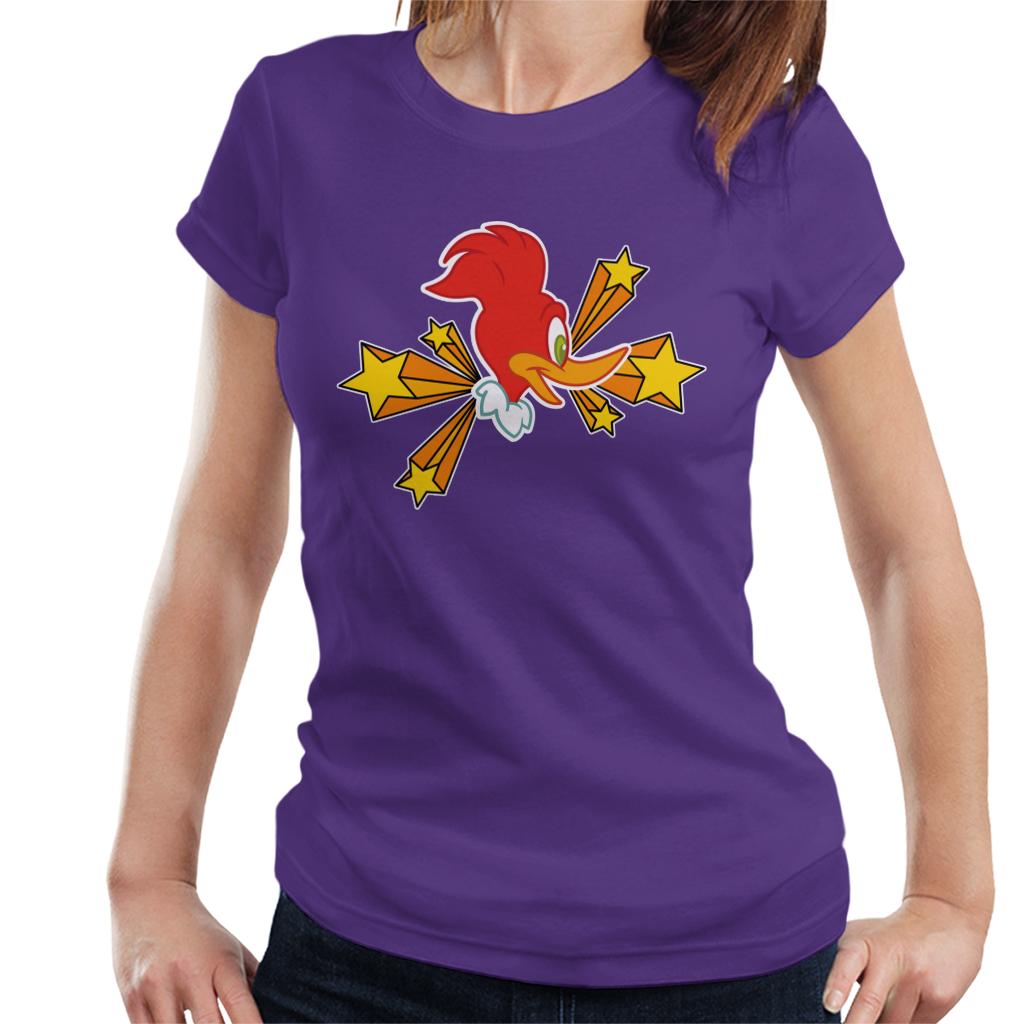 Woody Woodpecker Character Head With Stars Women's T-Shirt product image 4