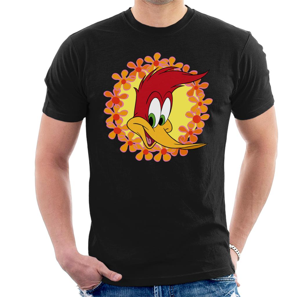 Woody Woodpecker Floral Border Men's T-Shirt product image 1