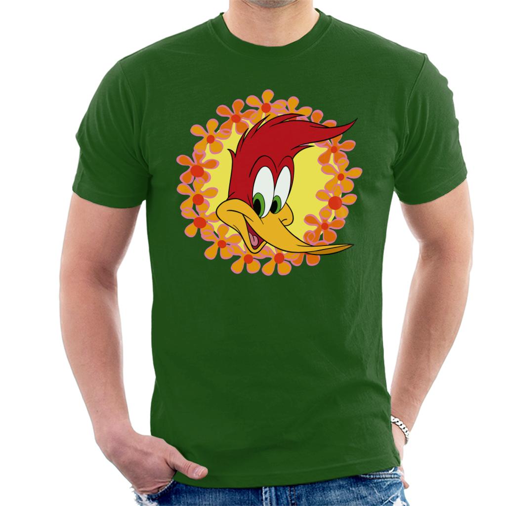 Woody Woodpecker Floral Border Men's T-Shirt product image 4