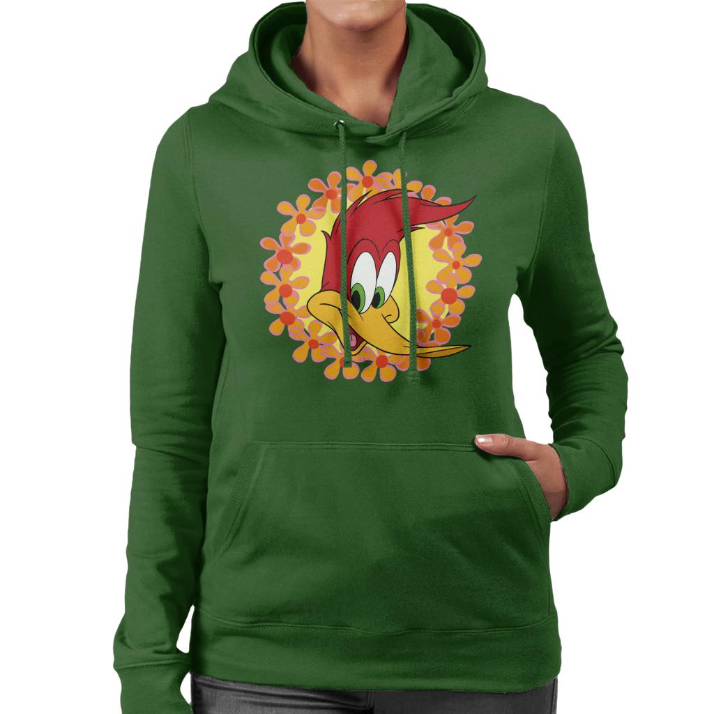 Woody Woodpecker Floral Border Women's Hooded Sweatshirt product image 4