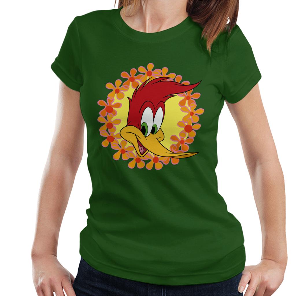 Woody Woodpecker Floral Border Women's T-Shirt product image 4