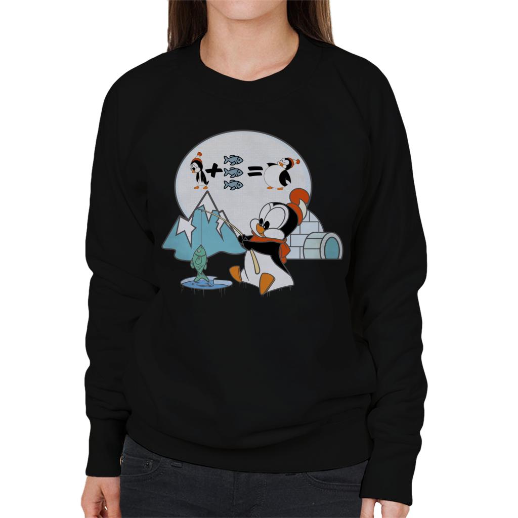Woody Woodpecker Chilly Willy Fishing Women's Sweatshirt product image 1