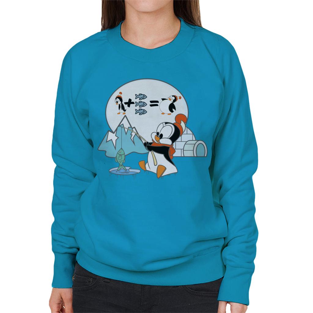Woody Woodpecker Chilly Willy Fishing Women's Sweatshirt product image 4