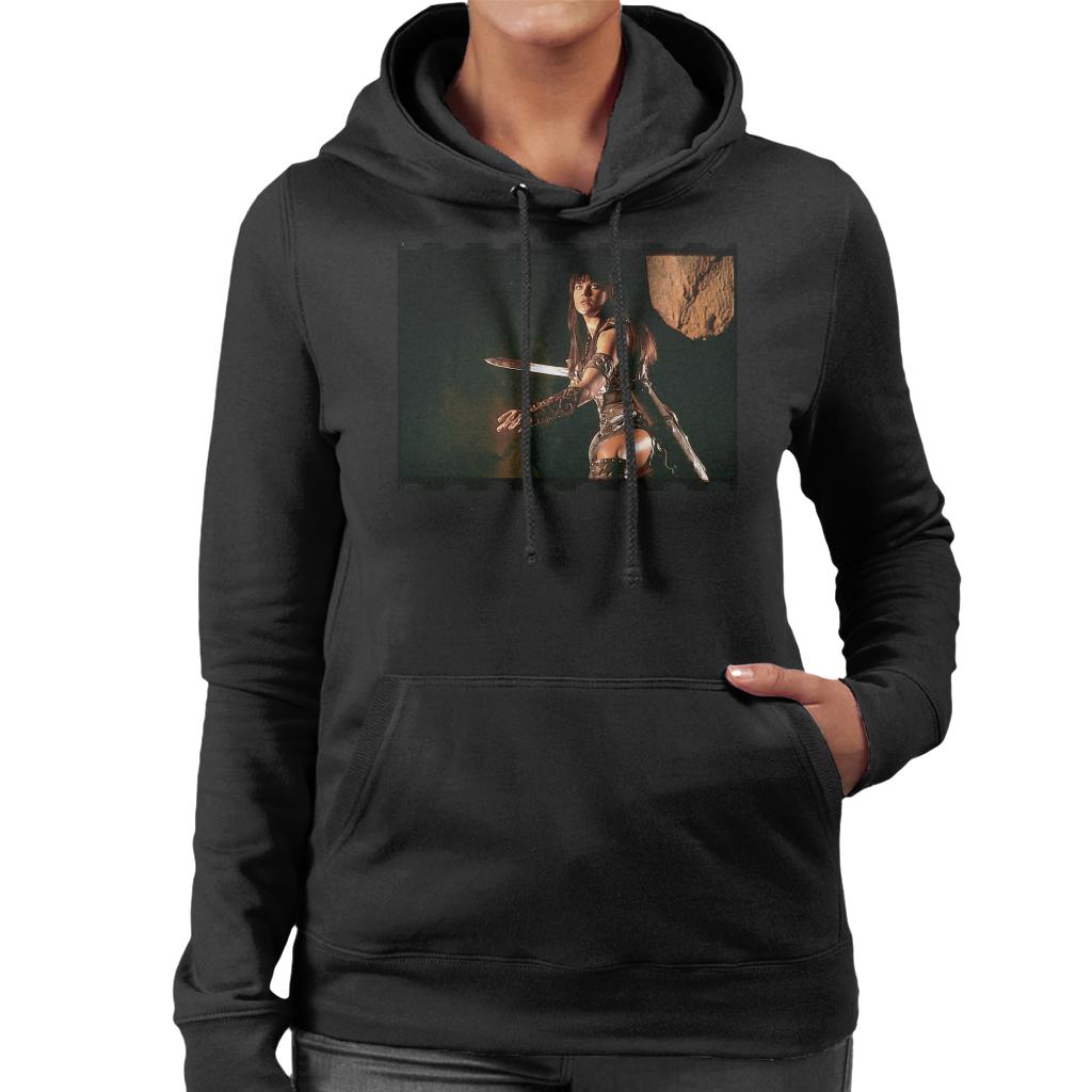Xena Warrior Princess Fighting Women's Hooded Sweatshirt product image 1