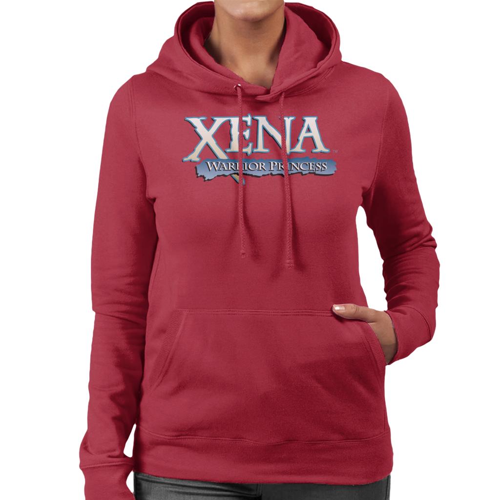 Xena Warrior Princess Blue Logo Women's Hooded Sweatshirt product image 4