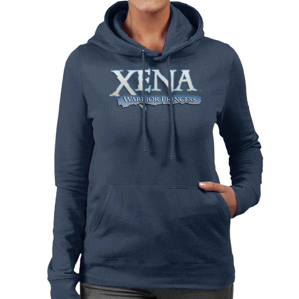 Xena Warrior Princess Blue Logo Women's Hooded Sweatshirt product image 1