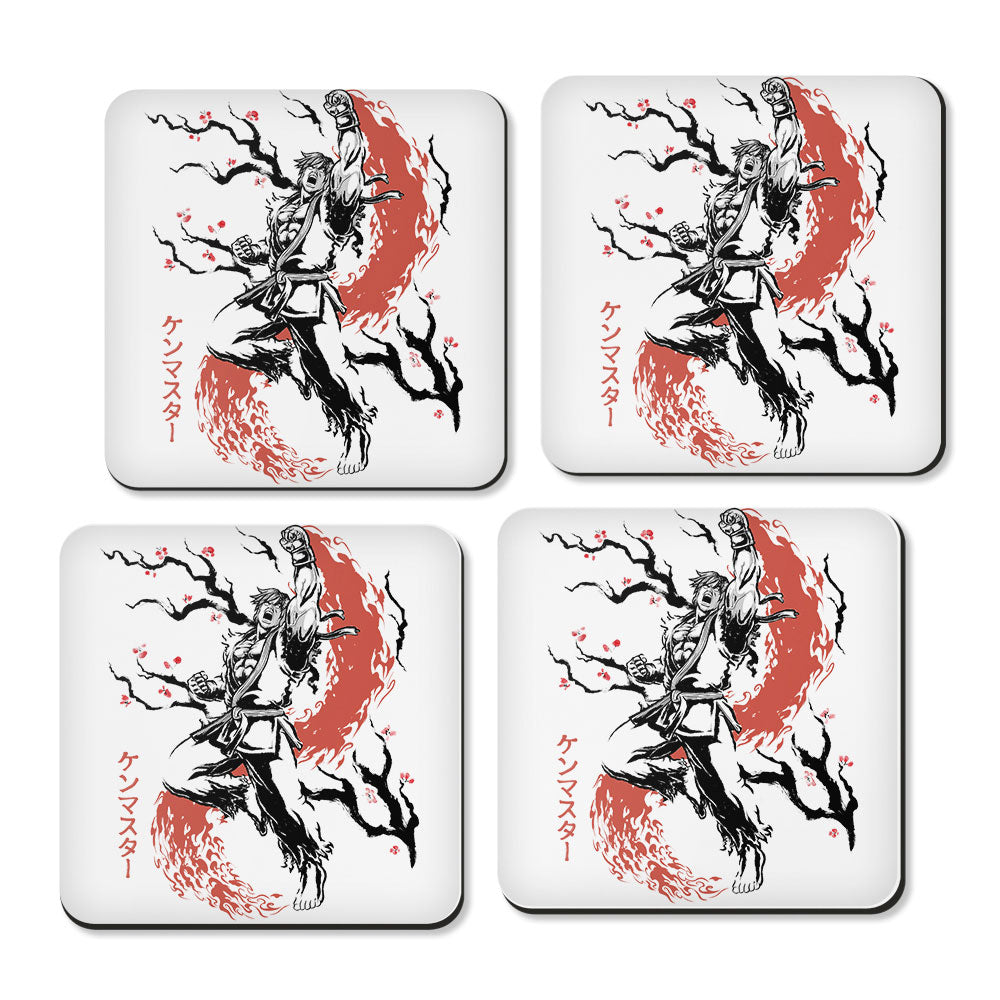 Scarlet Flame Sumi-e - Coasters product image 3