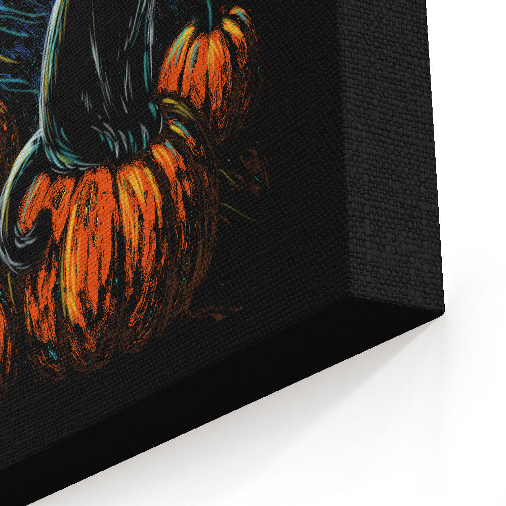 Starry Black Cat - Canvas Print